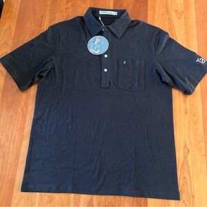 Criquet golf polo soft black Size Medium company logo